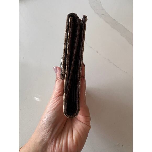 Gucci Vintage GG Canvas French Wallet w/Logo Snap - Brown - Picture 6 of 8